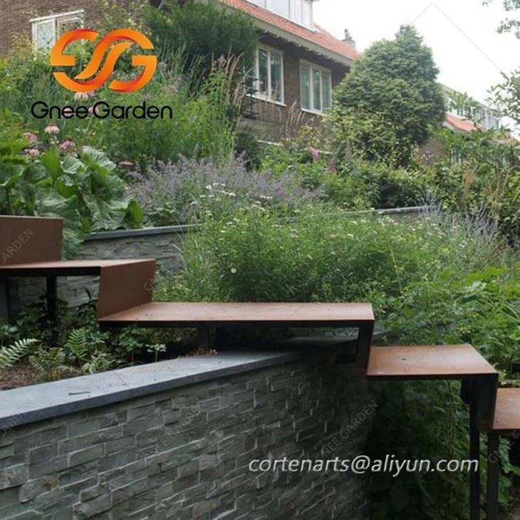 corten steel staircase