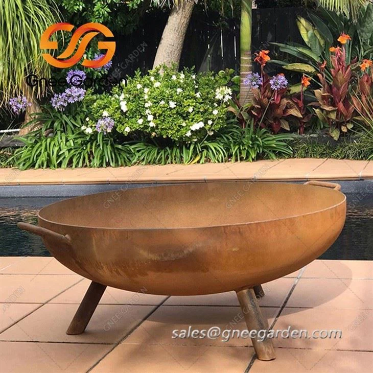 Weathering Steel portable fire pit