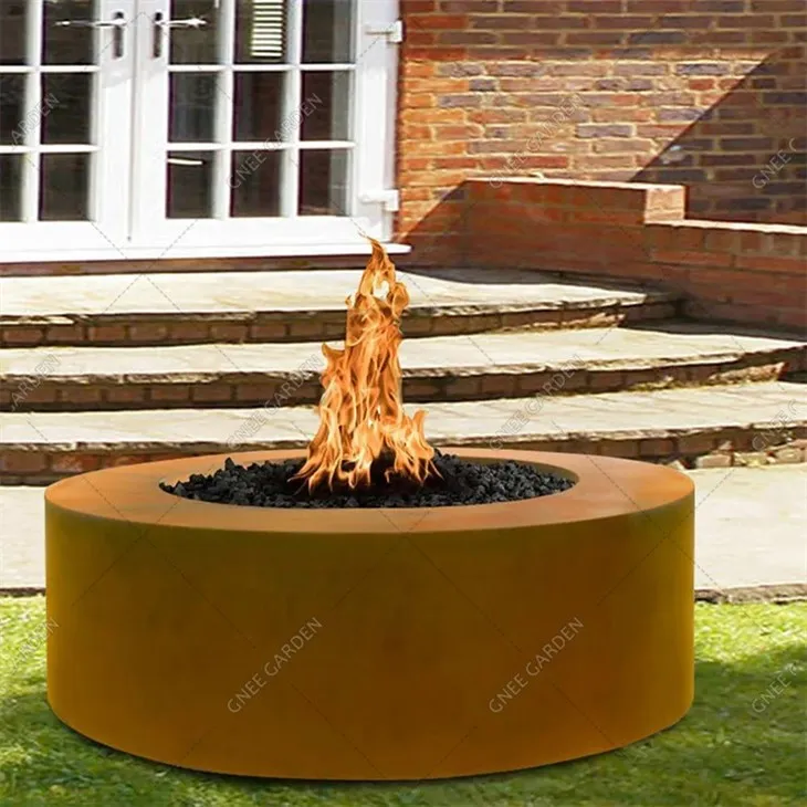 Customized Outdoor Fire Pit Weathering Steel Sheet Fire Pit