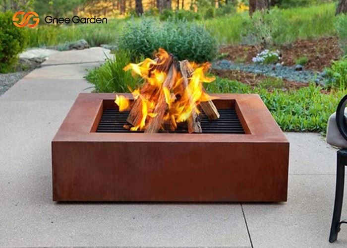 Outdoor Fire Bowl Wood Decoration Indoor Warming Corten Steel Fire Pit