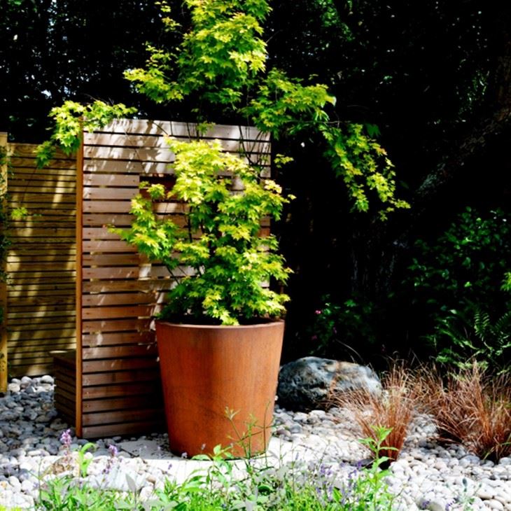Ochiq bog 'Corten Steel To'rtburchaklar Bezatish Metall O'simliklar gulli Pot Planter
