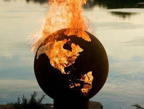 Outside Sitting With Fire Pit Pool Fire & Water Bowl