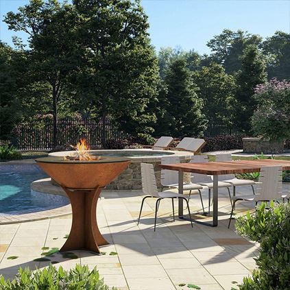 Corten temir bbQ