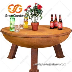 Lager uchun Corten Steel ko'chma yog'och olovli chuqur