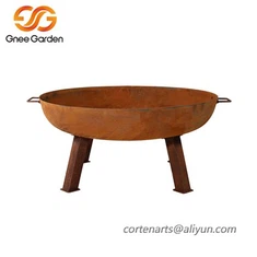 Corten Steel yog'ochni yoqish uchun barbekyu chuqurlari