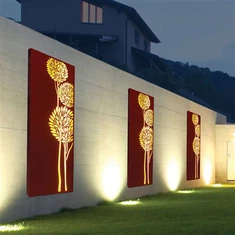 Tayyorlangan dekorativ bog 'Metal maxfiylik panjarasi darvozasi Corten po'lat panjara paneli