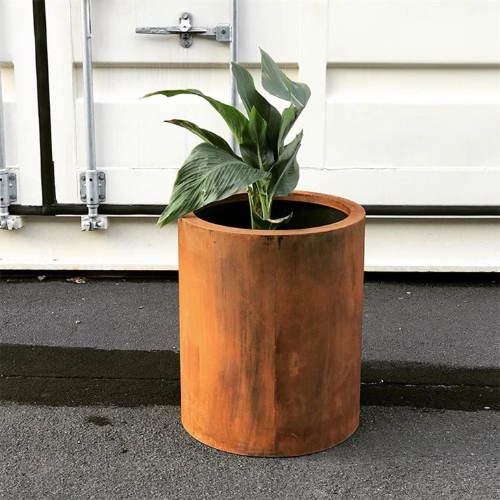 Garden Rectangular Metal Flower Pot Water Proof