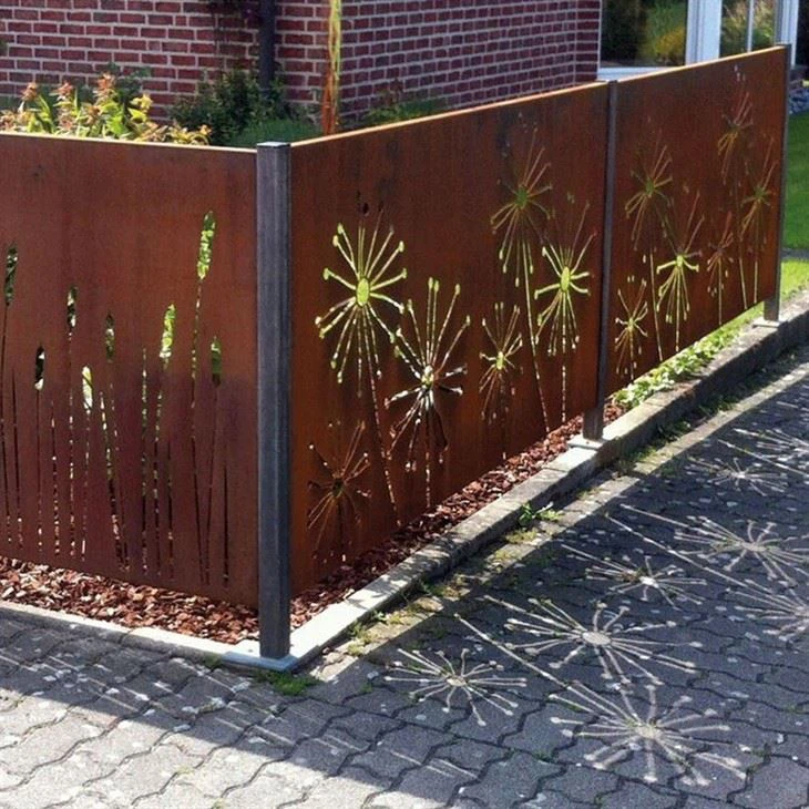 Corten Steel Blade Fencing Anti Rust Fencing Fence Garden Corten Steel
